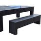 Hathaway Park Avenue 7ft Multi Game Table with Dining Top & Benches  - Gaming Blaze