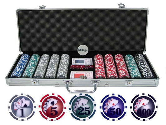 JP Commerce Yin Yang 500 Piece Clay Poker Chip Set 13.5 gram - Gaming Blaze