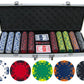 JP Commerce Z Striped 500 Piece Clay Poker Chip Set 13.5 gram - Gaming Blaze