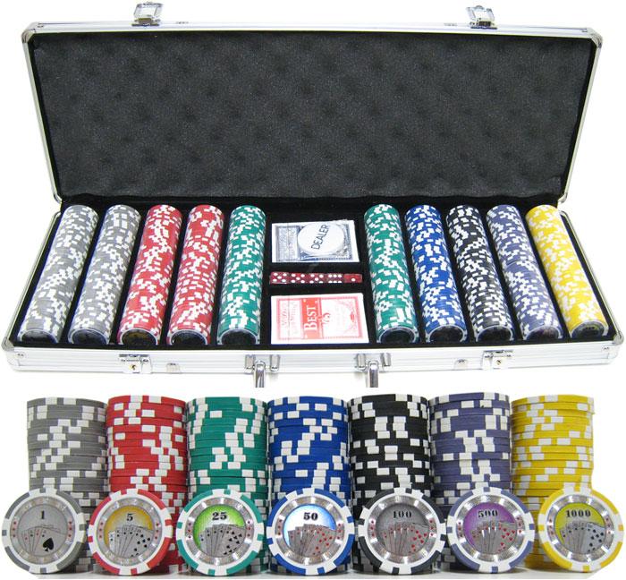 JP Commerce Casino Royale 500 Piece Clay Poker Chip Set 13.5 gram - Gaming Blaze