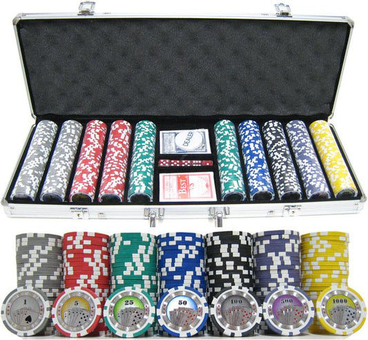 JP Commerce Casino Royale 500 Piece Clay Poker Chip Set 13.5 gram - Gaming Blaze