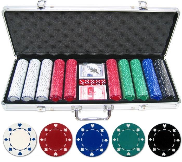 JP Commerce Suited 500 Piece Casino Poker Chips Set 11.5 gram - Gaming Blaze
