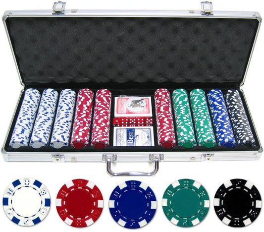 JP Commerce Dice 500 Piece Casino Poker Chips Set 11.5 gram - Gaming Blaze