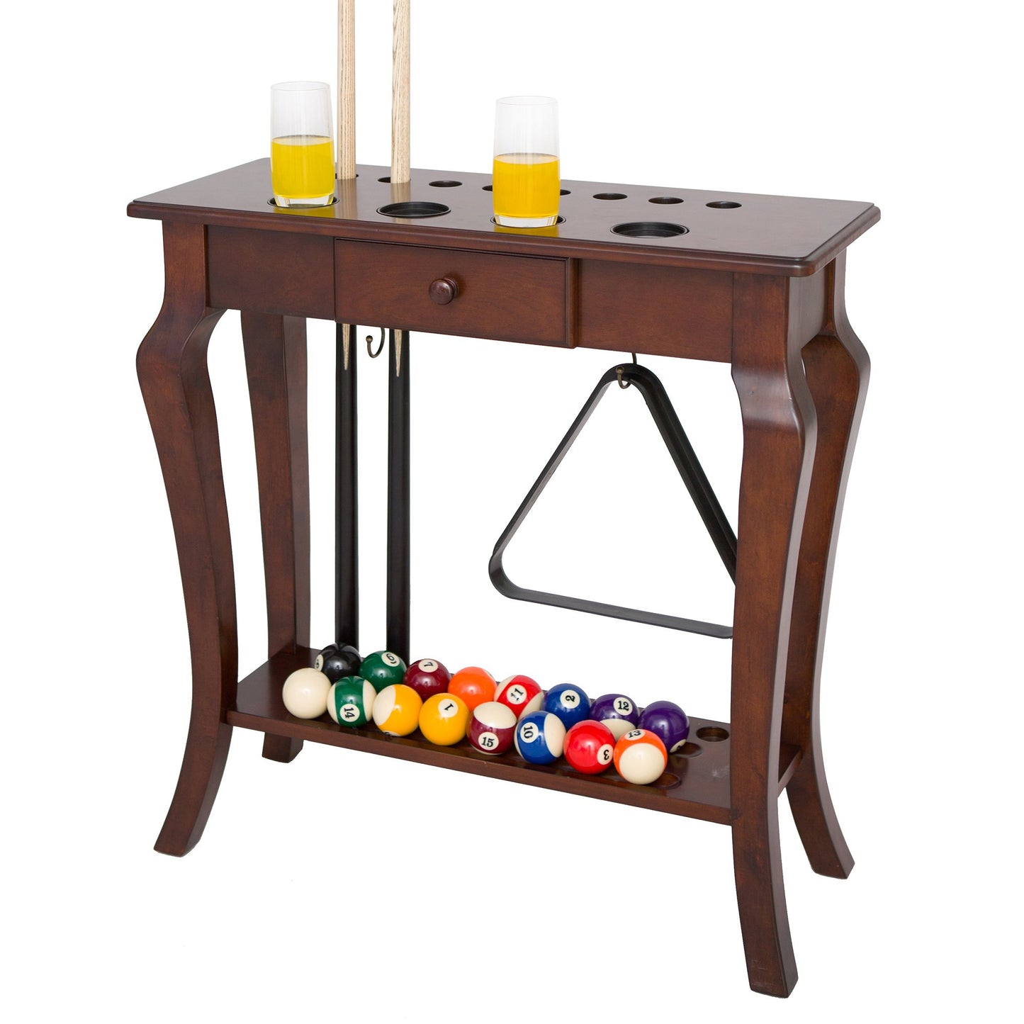 Hathaway Deluxe Walnut Pool Cue Rack  - Gaming Blaze