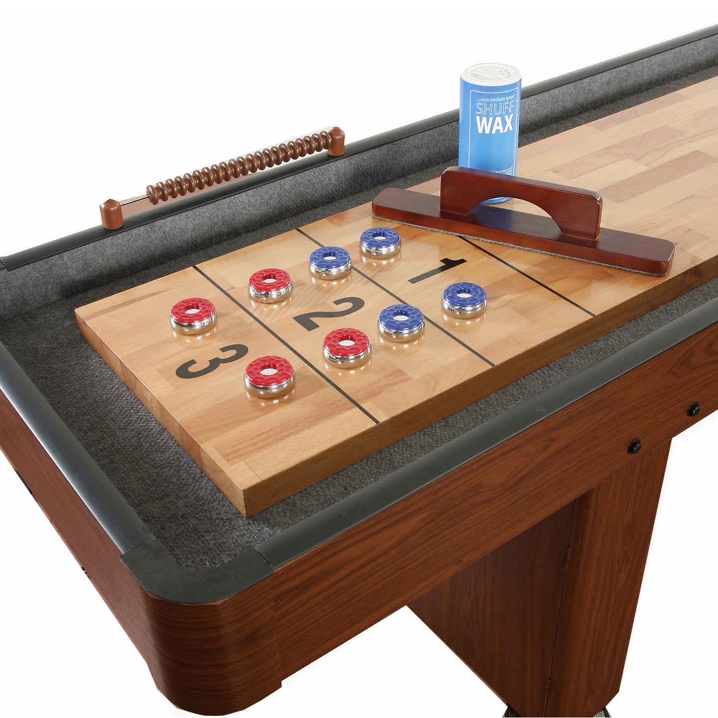 Hathaway Challenger Dark Cherry 12ft Shuffleboard Table - Gaming Blaze