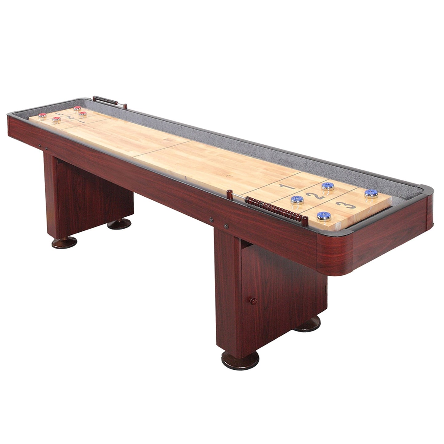 Hathaway Challenger Dark Cherry 12ft Shuffleboard Table - Gaming Blaze