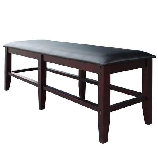 Hathaway Unity Rich Mahogany Finish Spectator Storage Bench - Gaming Blaze