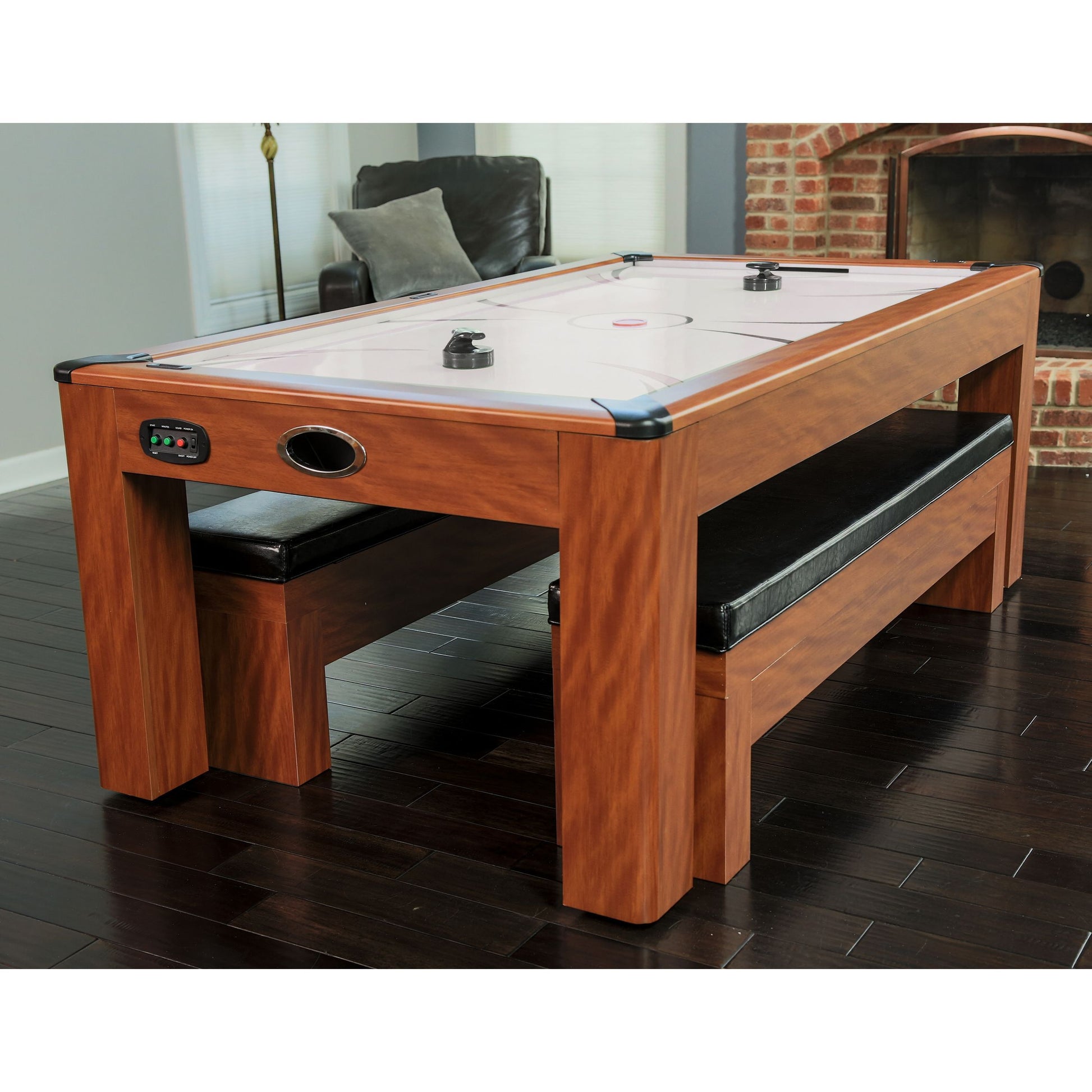 Hathaway Sherwood 7ft Multi Game Table with Dining Top & Benches - Gaming Blaze