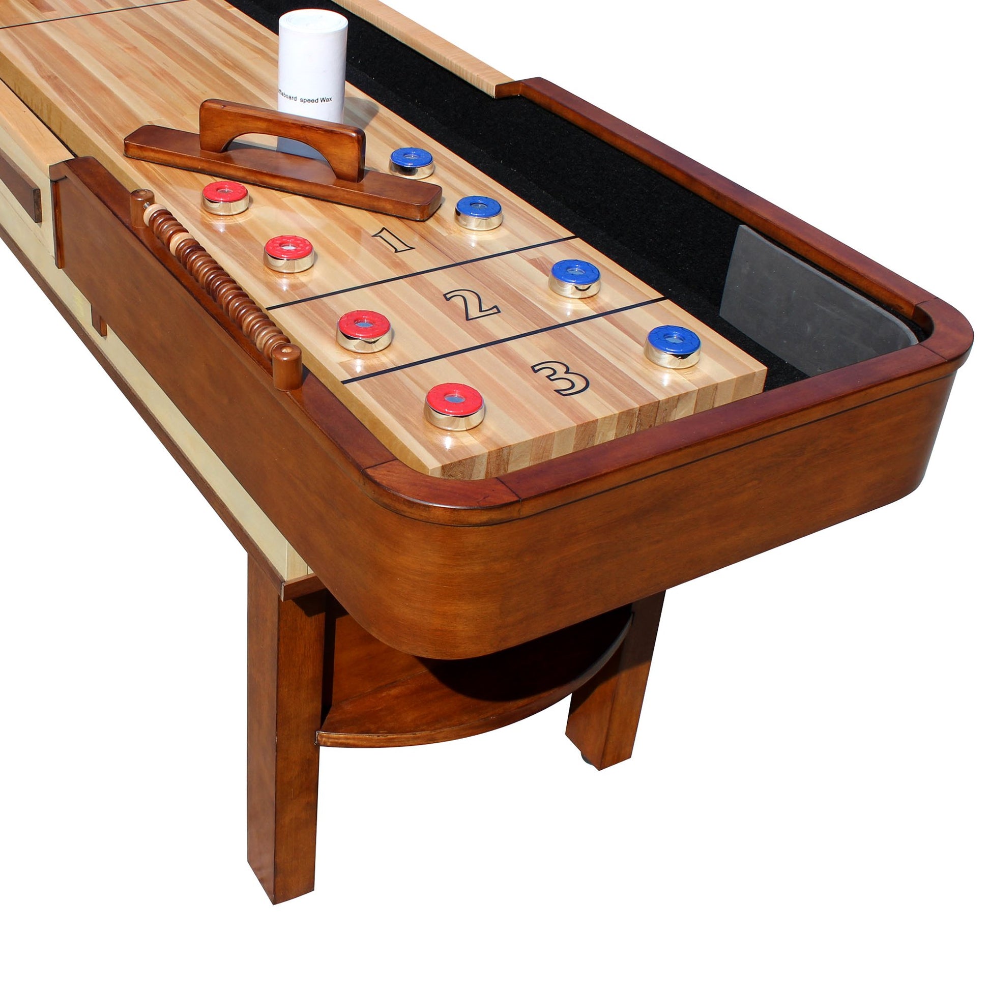 Hathaway Merlot 12ft Shuffleboard Table - Gaming Blaze