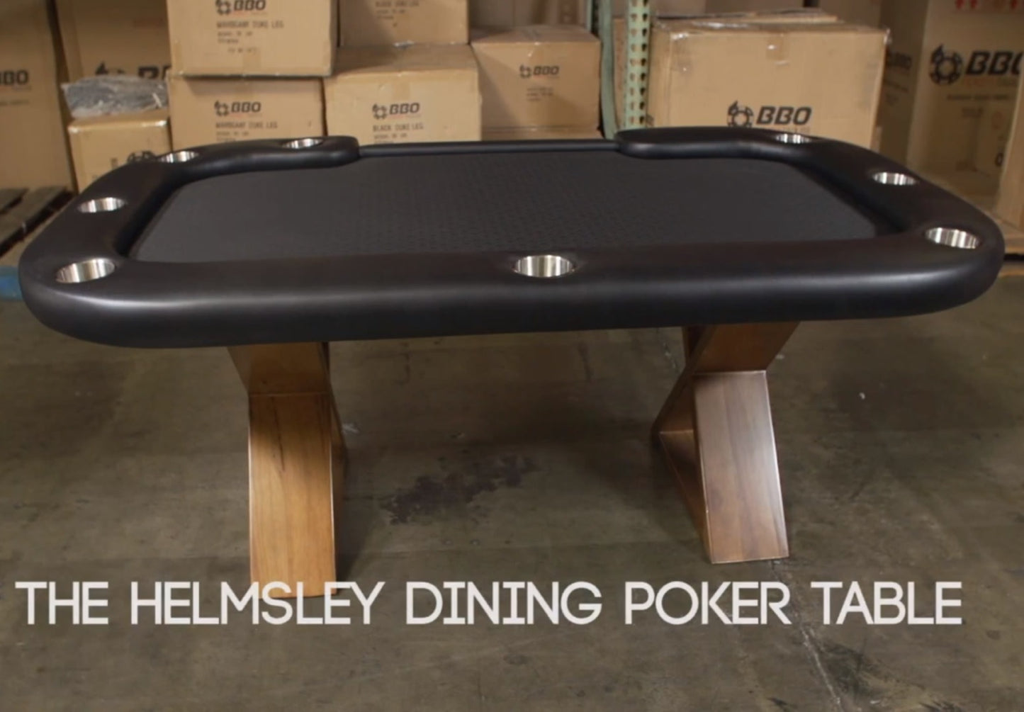 BBO Poker Tables Helmsley Dining Poker Table 8 Person with Dining Top - Gaming Blaze