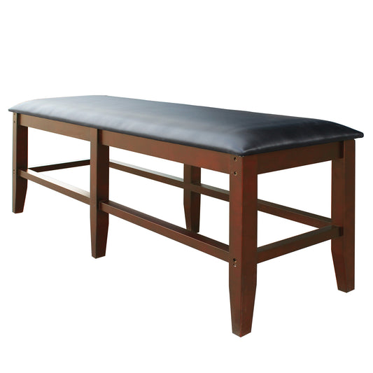 Hathaway Unity Antique Walnut Finish Spectator Storage Bench - Gaming Blaze
