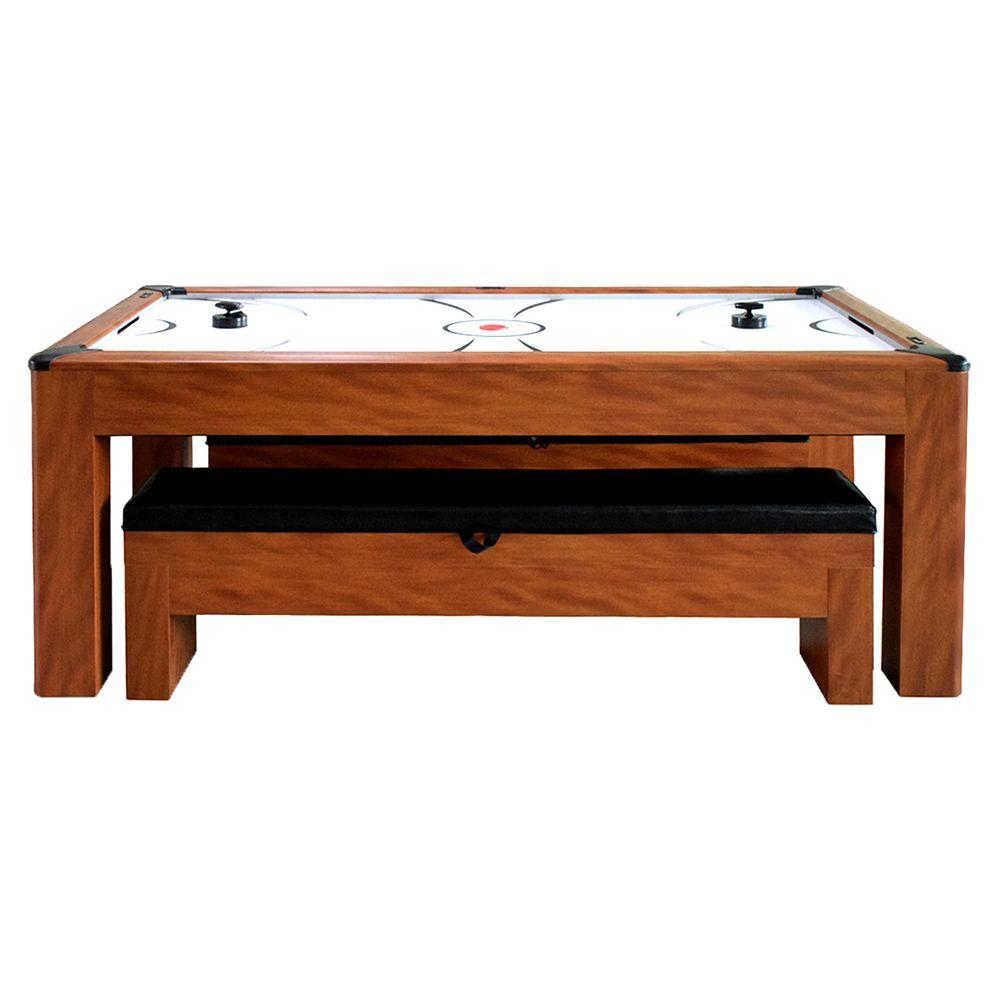 Hathaway Sherwood 7ft Multi Game Table with Dining Top & Benches - Gaming Blaze