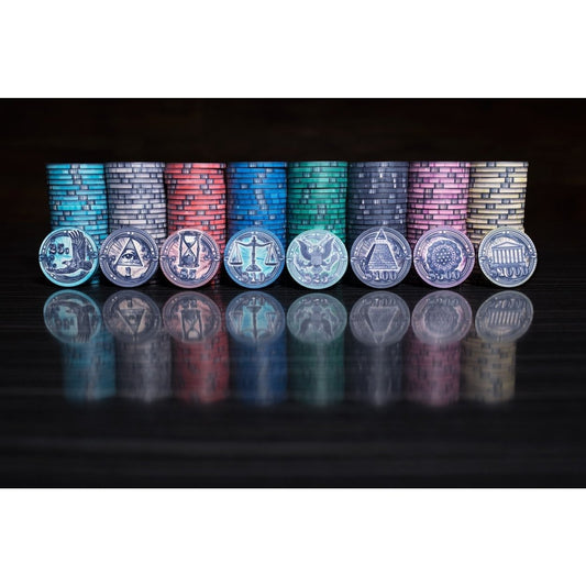 BBO Poker Tables The Mint 500 Piece Ceramic Poker Chip Set 10 gram - Gaming Blaze