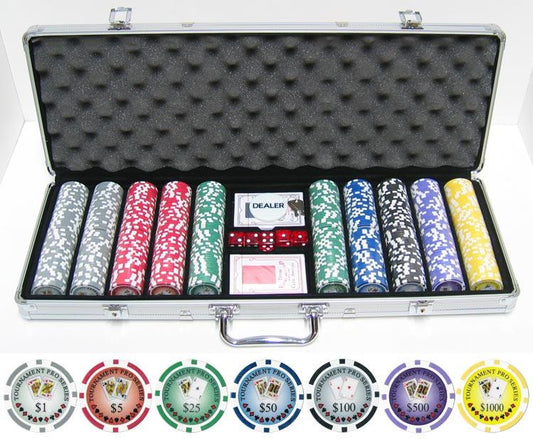 JP Commerce Tournament Series 500 Pc Casino Poker Chips Set 11.5 gram - Gaming Blaze