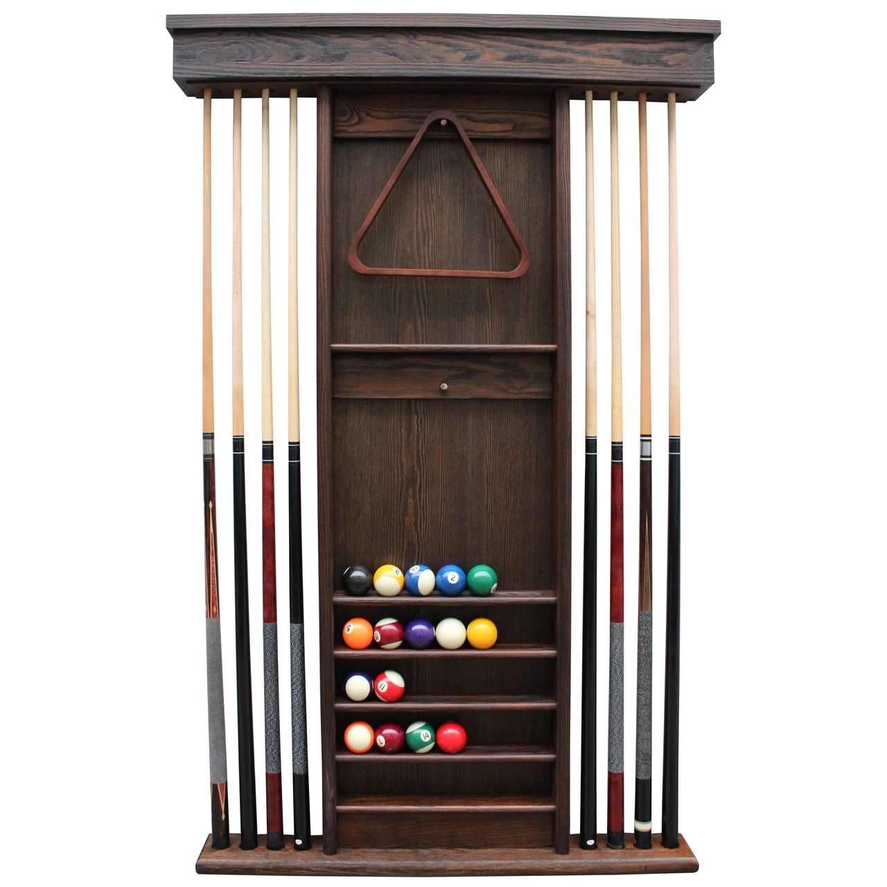 Playcraft Premium Hardwood Billiard Wall Rack - Gaming Blaze