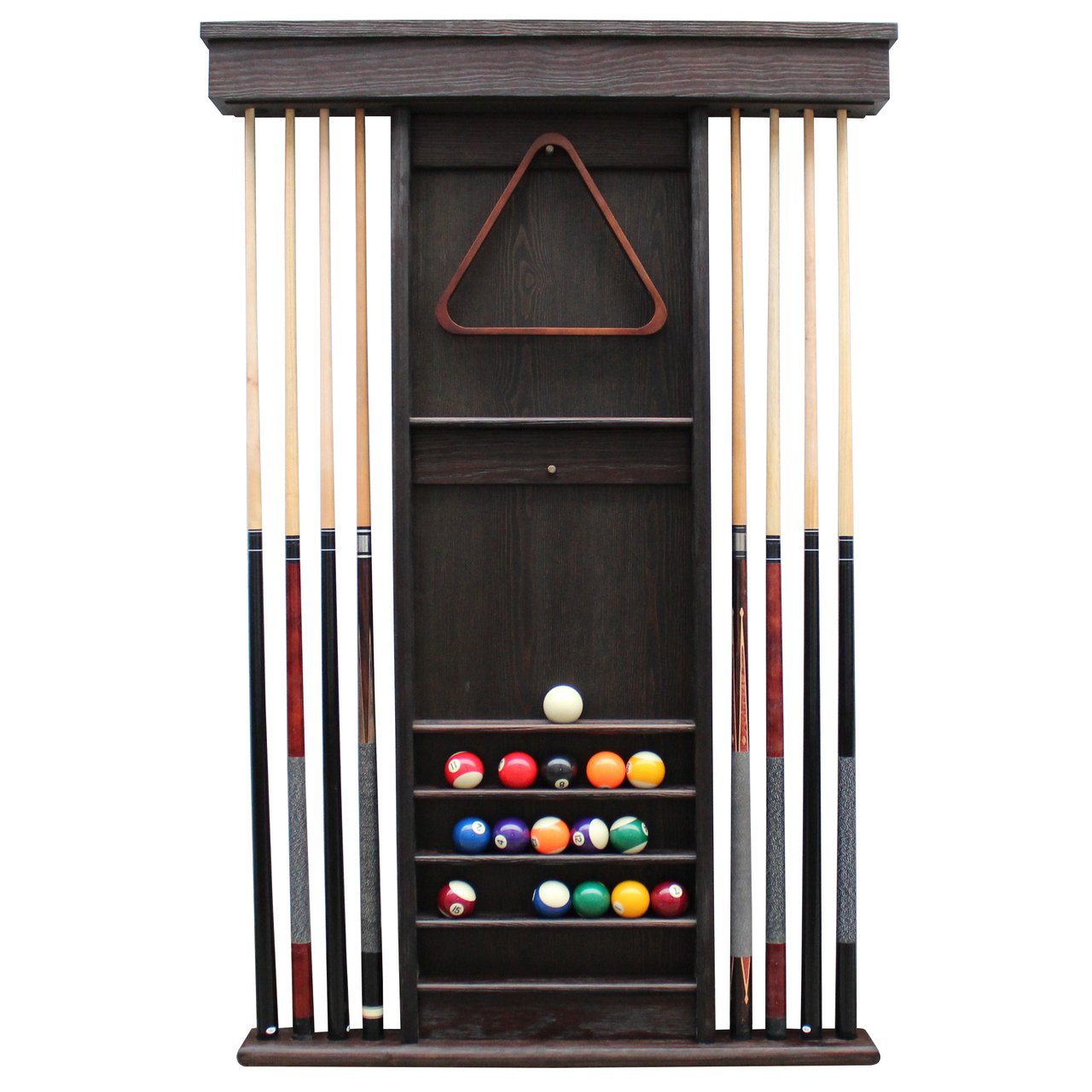 Playcraft Premium Hardwood Billiard Wall Rack - Gaming Blaze