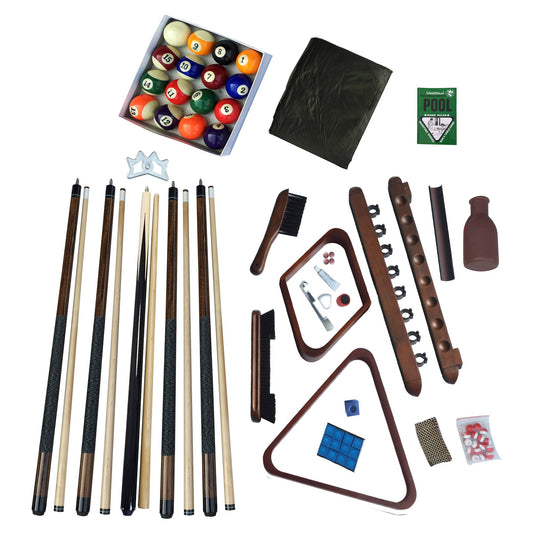 Hathaway Deluxe Billiards Accessory Kit Walnut Finish - Gaming Blaze