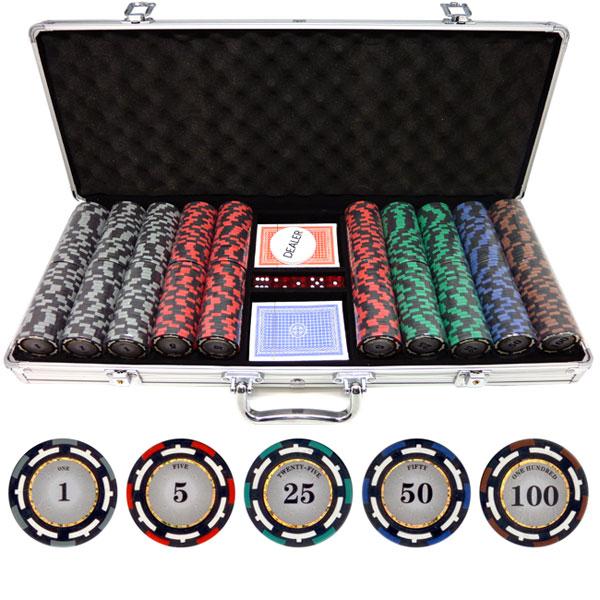 JP Commerce Z-Pro 500 Piece Clay Poker Chip Set 13.5 gram - Gaming Blaze